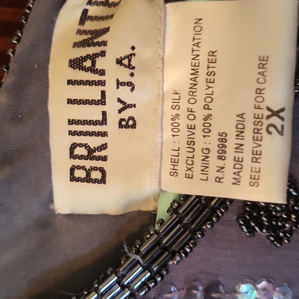 Vintage silk beaded dress - Picture 2 of 2